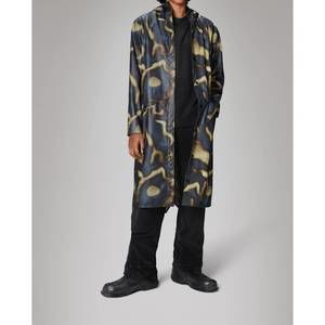 Rains Black and Gold Patterned Raincoat